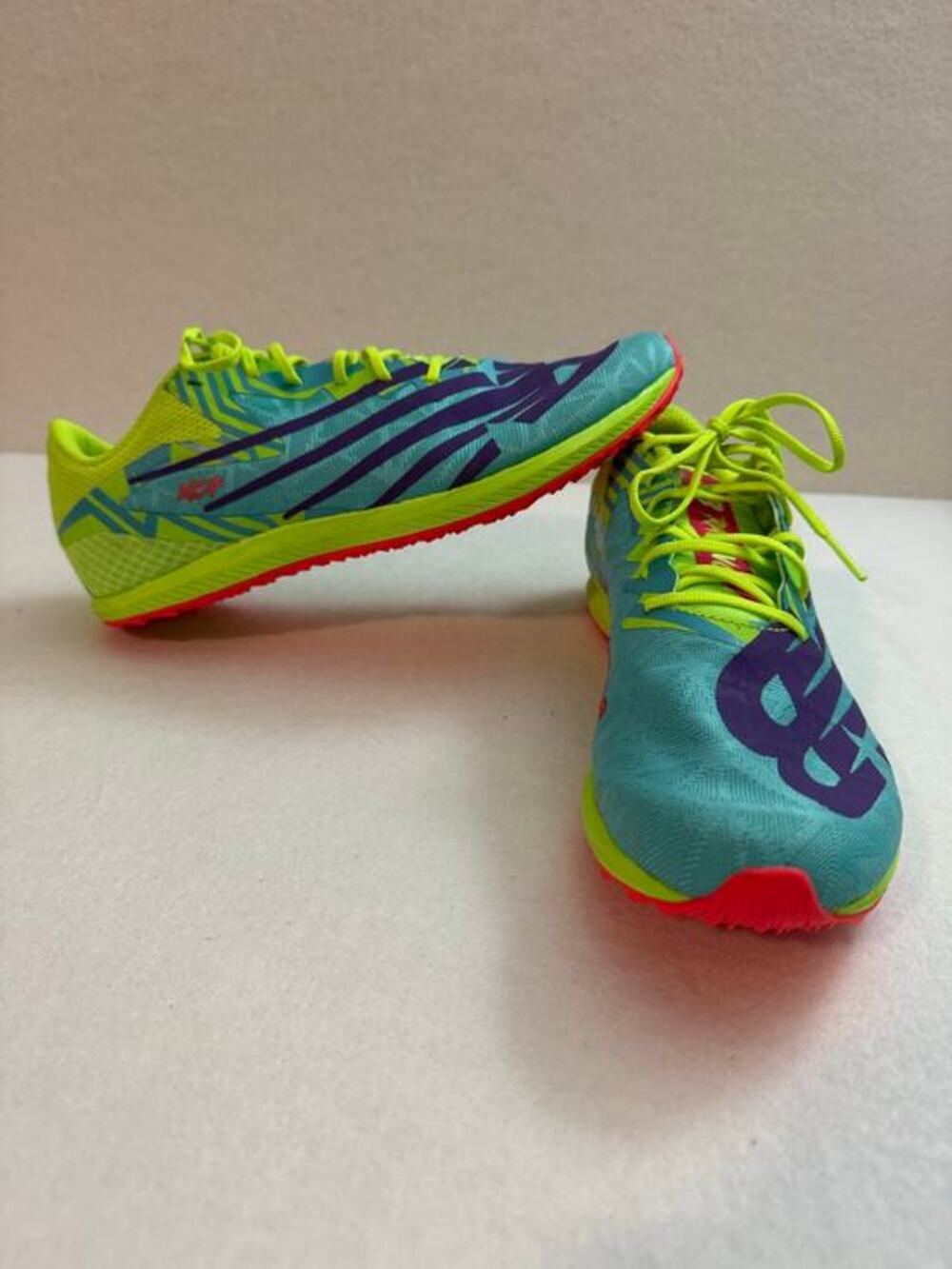New Balance New Men's XC Seven V4 Racing Track Cleats Neon Green Blue 7D EU40
